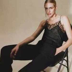 Anthropologie black lace cami